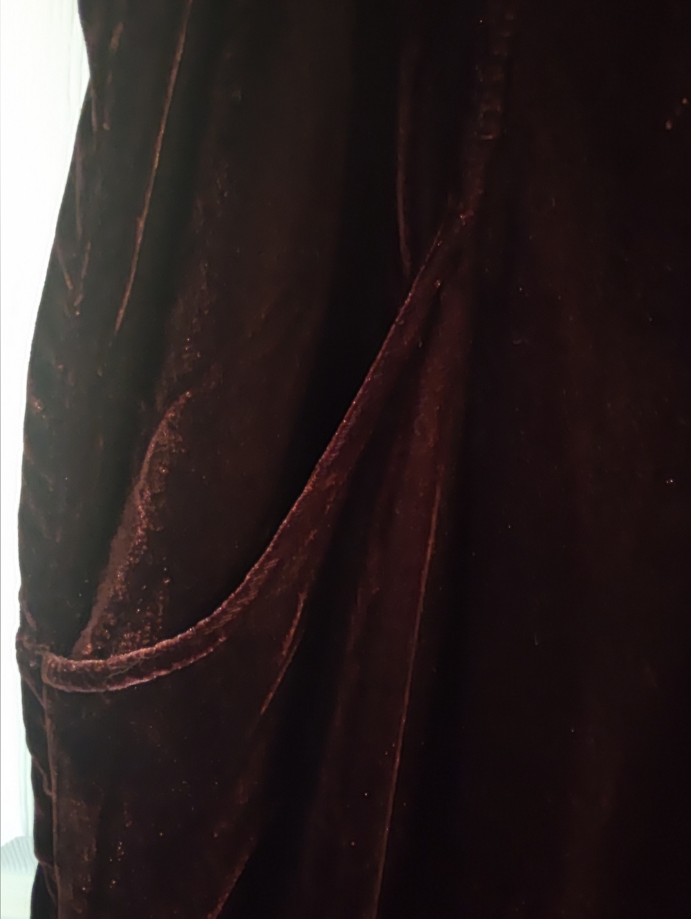 APRIL CORNELL Velvet Jumper - Burgundy XL - Picture 3 of 10